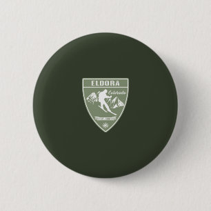 Ski Eldora Colorado 2 Inch Round Button