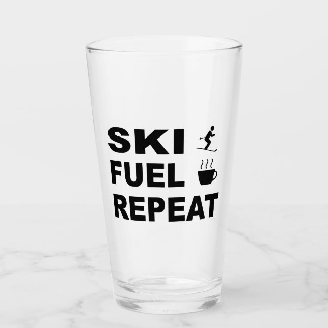 Ski Fuel Repeat Glass (Front)