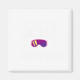 Ski Girl Catch Me If You Can Magnet
