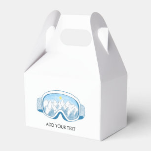 Ski Goggles Illustration Personalized   Favor Box