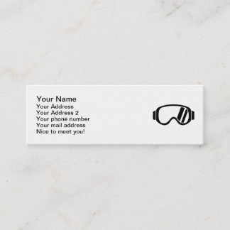Ski goggles mini business card