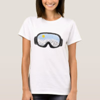 Ski Goggles Mountain View Illustration