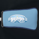 Ski Goggles Mountains Reflections Illustration  Golf Head Cover<br><div class="desc">Ski Goggles & Mountains Illustration.</div>