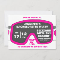 Ski Goggles Skiing Themed Bachelorette Party