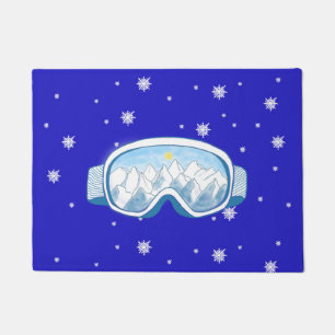 Ski Goggles Snowflake Dance Doormat