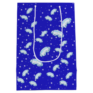 Ski Goggles Snowflake Dance  Medium Gift Bag