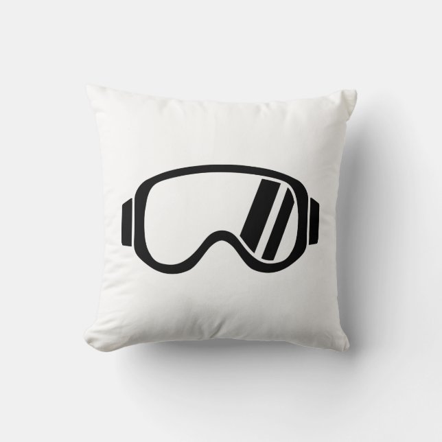 Ski goggles throw pillow (Front)