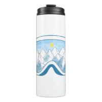 Ski Goggles With Reflection of Mountains