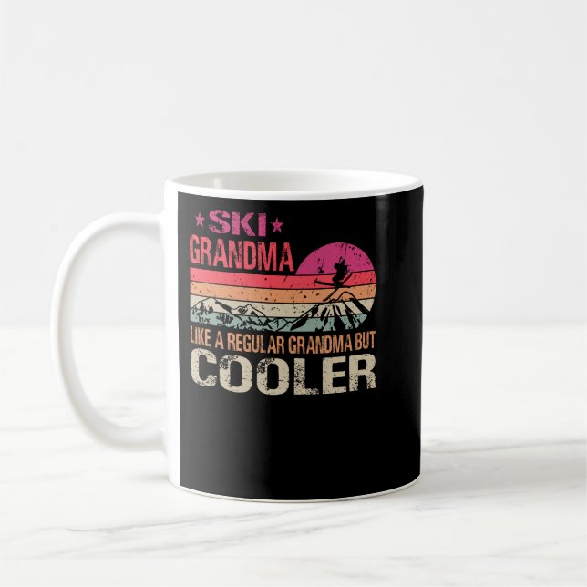 Ski Grandma Like A Regular Grandma But Cooler Ski  Coffee Mug (Left)
