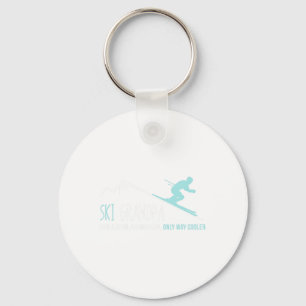 Ski Grandpa Funny Cute Winter Skiing Gift  Keychain