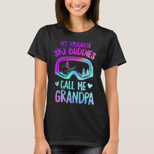 Ski Grandpa Skier Mountain Snow Skiing Grandpa Sno T-Shirt