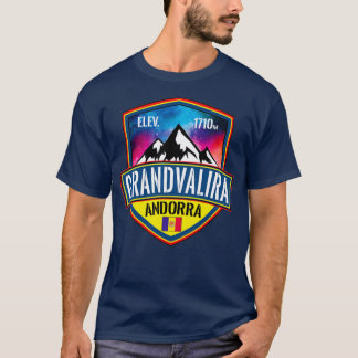 Ski Grandvalira Andorra Skiing Pyrenees Mountains T-Shirt