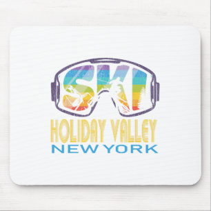 Ski Holiday Valley New York Skiing Vacation Mouse Pad