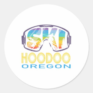 Ski Hoodoo Oregon Skiing Vacation Classic Round Sticker