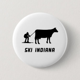 Ski Indiana 2 Inch Round Button