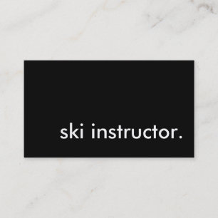 ski instructor. business card