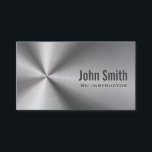 Ski Instructor Professional Metal Modern Business Card<br><div class="desc">Ski Instructor Professional Metal Modern Business Card.</div>