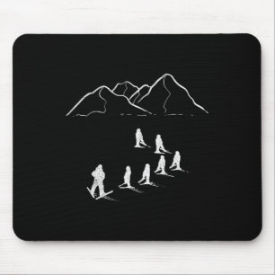 Ski Instructor Skiing Backcountry Skier Telemark W Mouse Pad