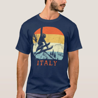 Ski Italy Vintage Snow Skiing Vacation  T-Shirt