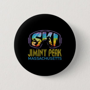 Ski Jiminy Peak Machusetts Skiing Vacation 2 Inch Round Button