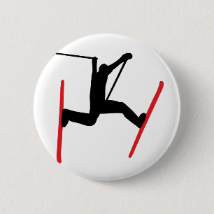 ski jump icon 2 inch round button
