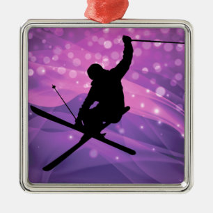 Ski Jump Metal Ornament