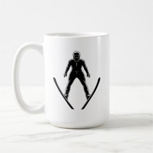 Ski Jumper Silhouette Coffee Mug