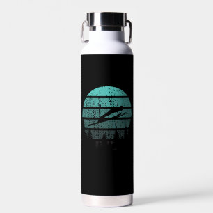 Ski Jumper Ski Jumping Retro Water Bottle