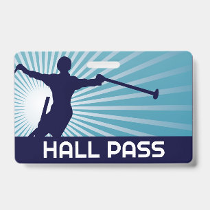 Ski Jumper Teacher Hall Pass  Badge
