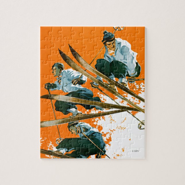 Ski Jumpers by Ski Weld Jigsaw Puzzle (Vertical)