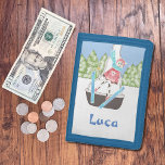 Ski Jumping Cow Kid Wallet<br><div class="desc">Teach your child to manage money with this cute wallet featuring our Swiss cartoon cow named Snowbell . Today she's practicing her ski jumping skills . Make sure to personalize it with your kid's name :) 
© ArianeC Illustrations-All rights reserved</div>
