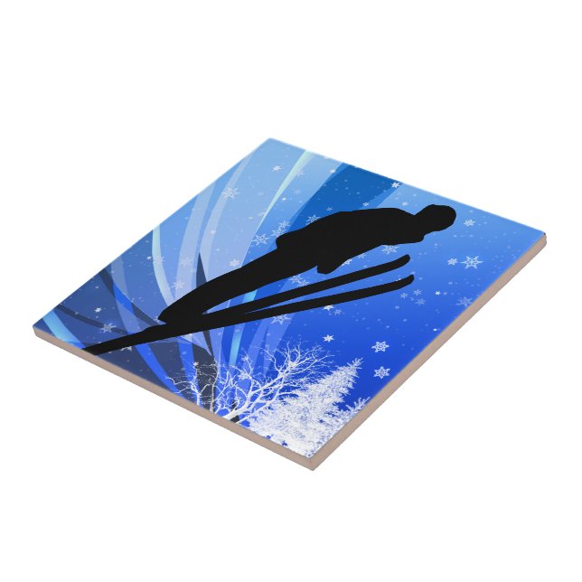 Ski Jumping in the Snow Tile (Side)
