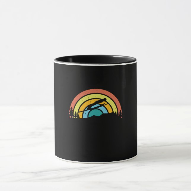 Ski Jumping Retro Mug (Center)