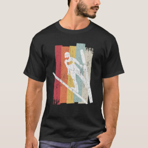 Ski jumping retro ski flying winter sports ski jum T-Shirt