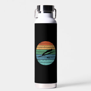 Ski Jumping Retro Water Bottle
