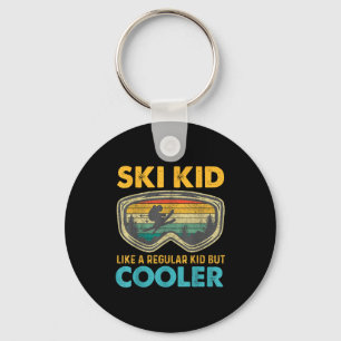 Ski Kid Like A Regular Kid But Cooler Skiing Lover Keychain