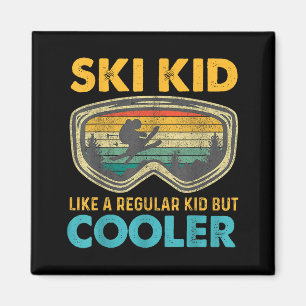 Ski Kid Like A Regular Kid But Cooler Skiing Lover Magnet