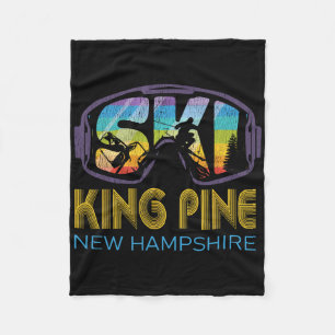Ski King Pine New Hampshire Skiing Vacation Fleece Blanket