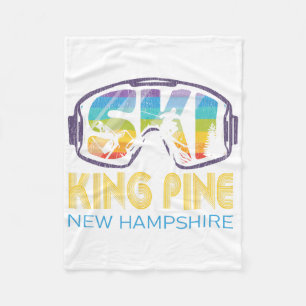 Ski King Pine New Hampshire Skiing Vacation Fleece Blanket