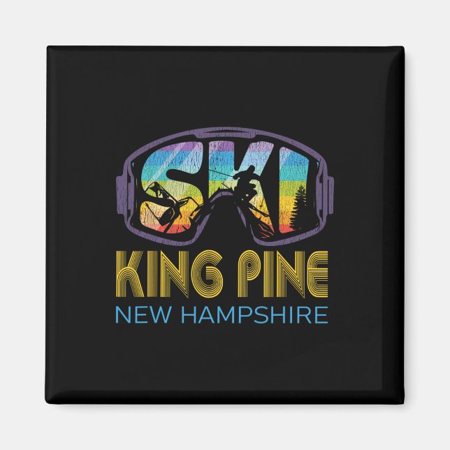Ski King Pine New Hampshire Skiing Vacation  Magnet (Front)