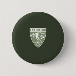 Ski La Bresse France 2 Inch Round Button