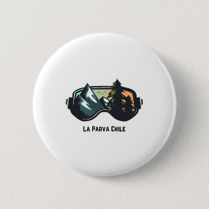 Ski La Parva Chile Mountain Skiing T Men And Women 2 Inch Round Button