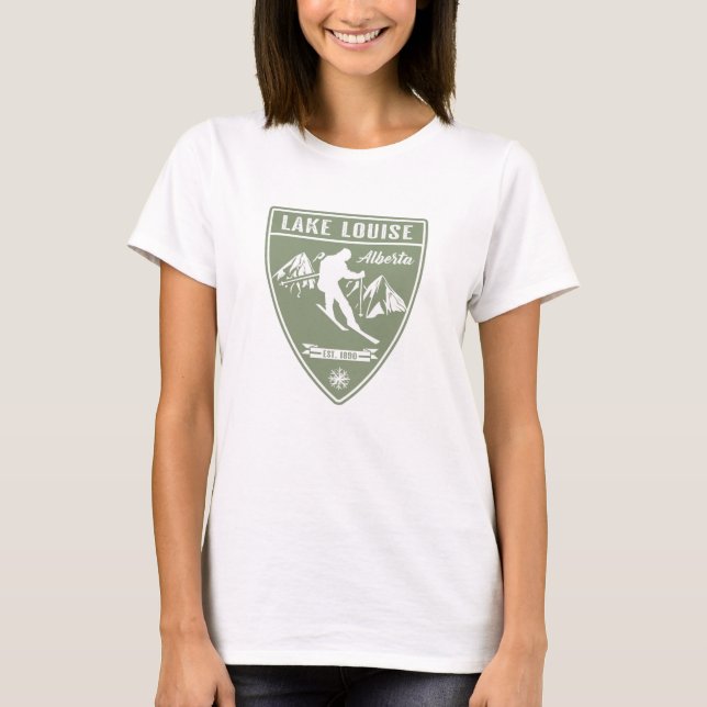 Ski Lake Louise Alberta T-Shirt (Front)