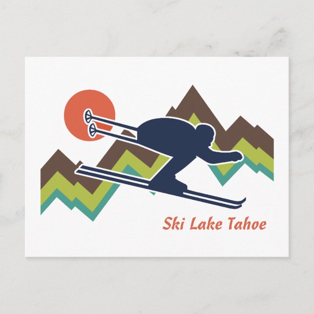 Ski Lake Tahoe Postcard (Front)