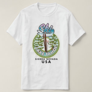 Ski Lake Tahoe Sierra Nevada USA T-Shirt