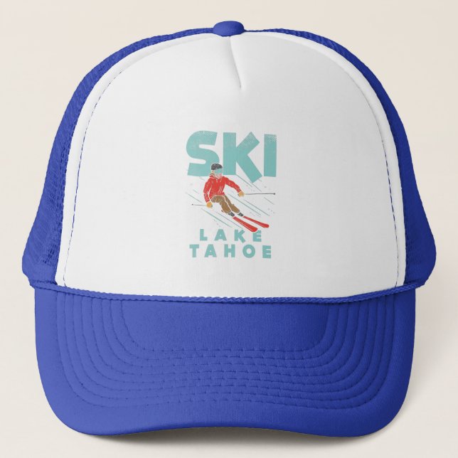 Ski Lake Tahoe  Trucker Hat (Front)