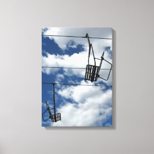 Ski Lift and Sky Canvas Print