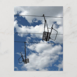 Ski Lift and Sky Postcard
