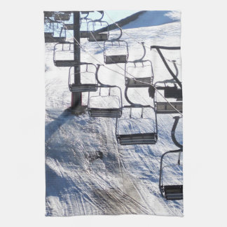 Ski Lift ~ designed by Sharon Dawn Kitchen Towel