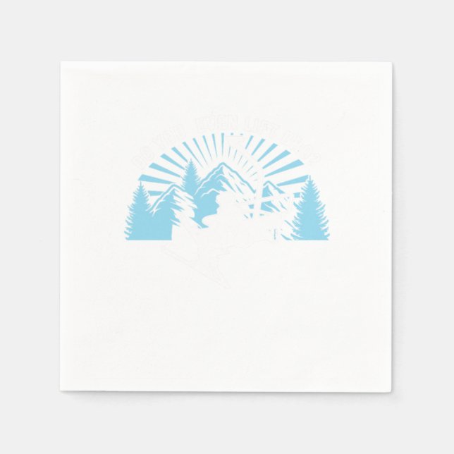 Ski Lift Skier Skiing Mountains Winter Sports Gift Napkin (Front)